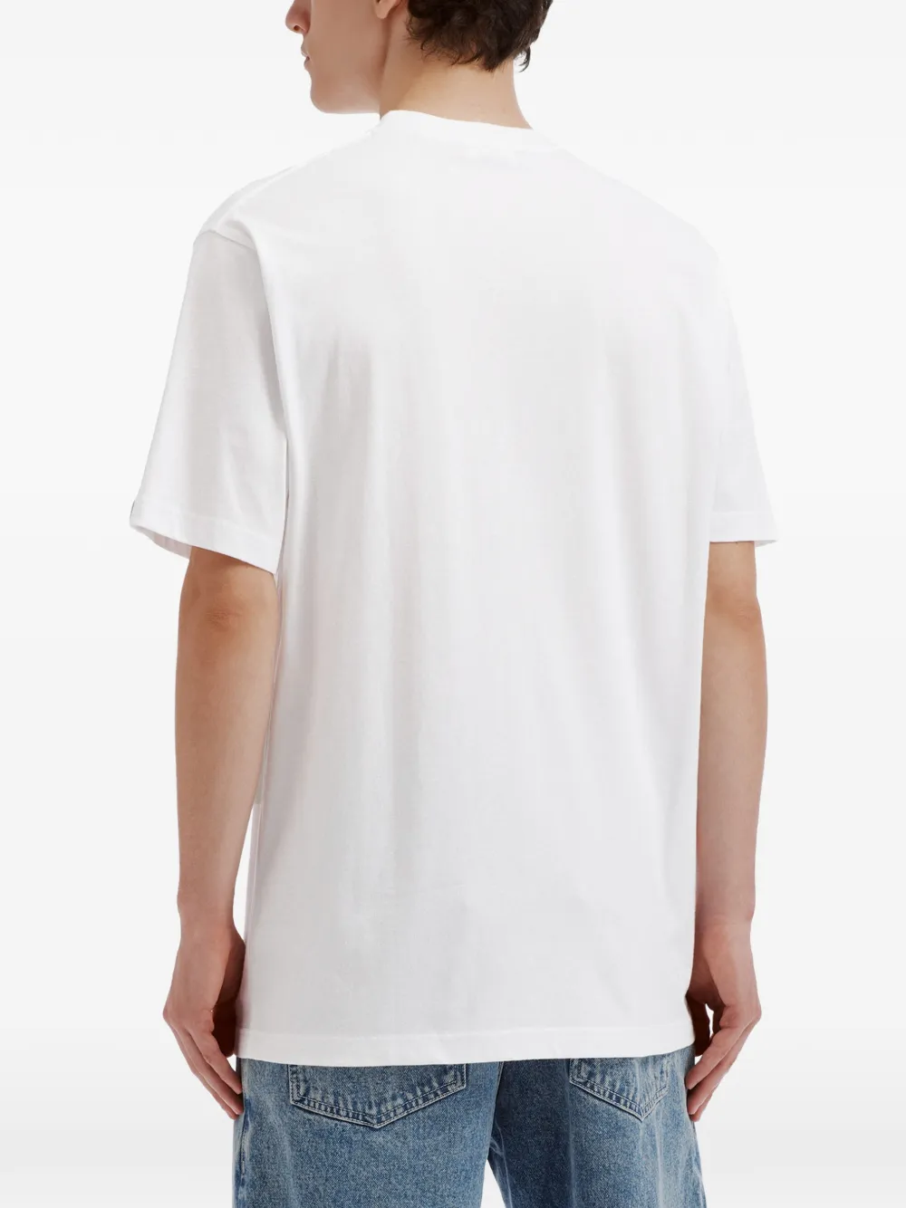 FINGERCROXX T-shirt met geborduurd logo en patch detail Wit