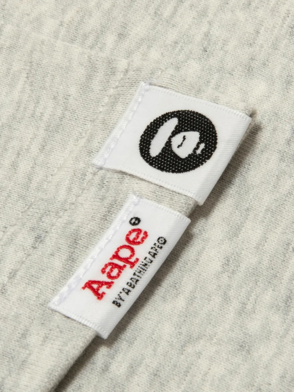 AAPE BY *A BATHING APE T-shirt met Moonface-print Grijs