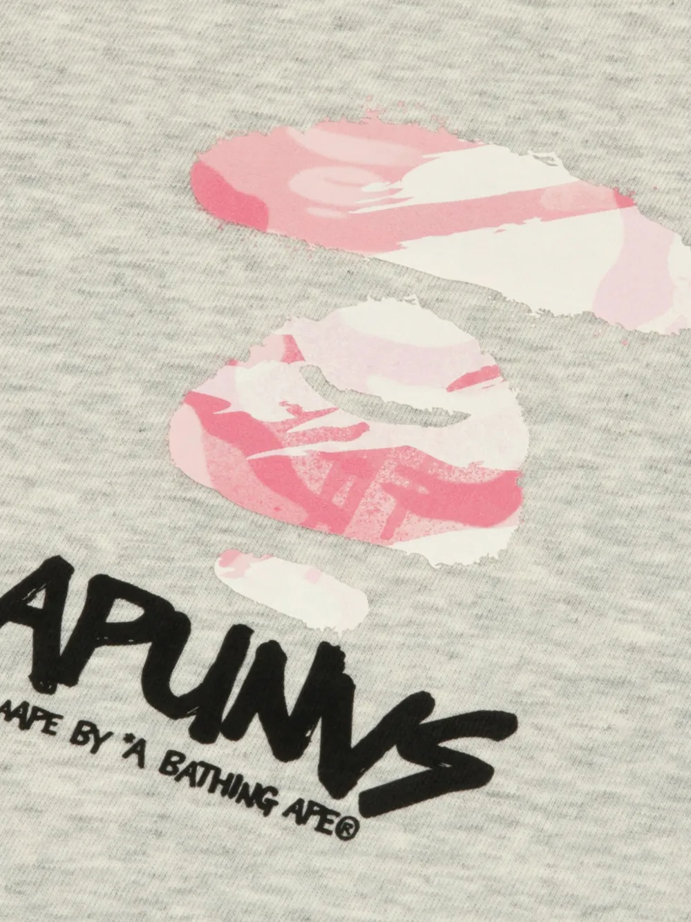 AAPE BY *A BATHING APE T-shirt met Moonface-print Grijs