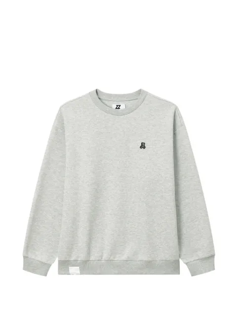 izzue logo-patch crew-neck sweater