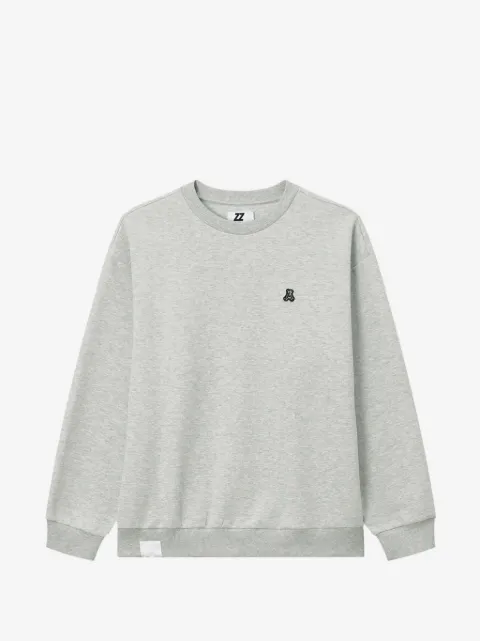 izzue logo-patch crew-neck sweater