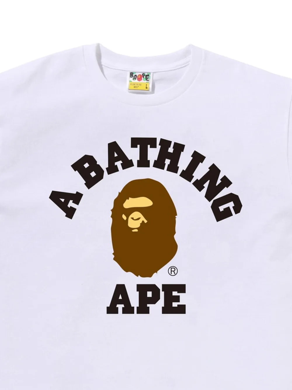 A BATHING APE College T-shirt met korte mouwen Wit
