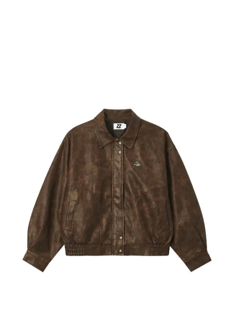 izzue logo-plaque oversized jacket