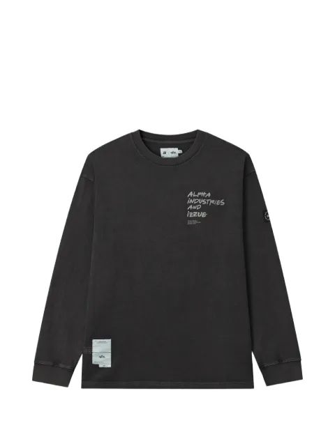 izzue logo-print long-sleeve T-shirt