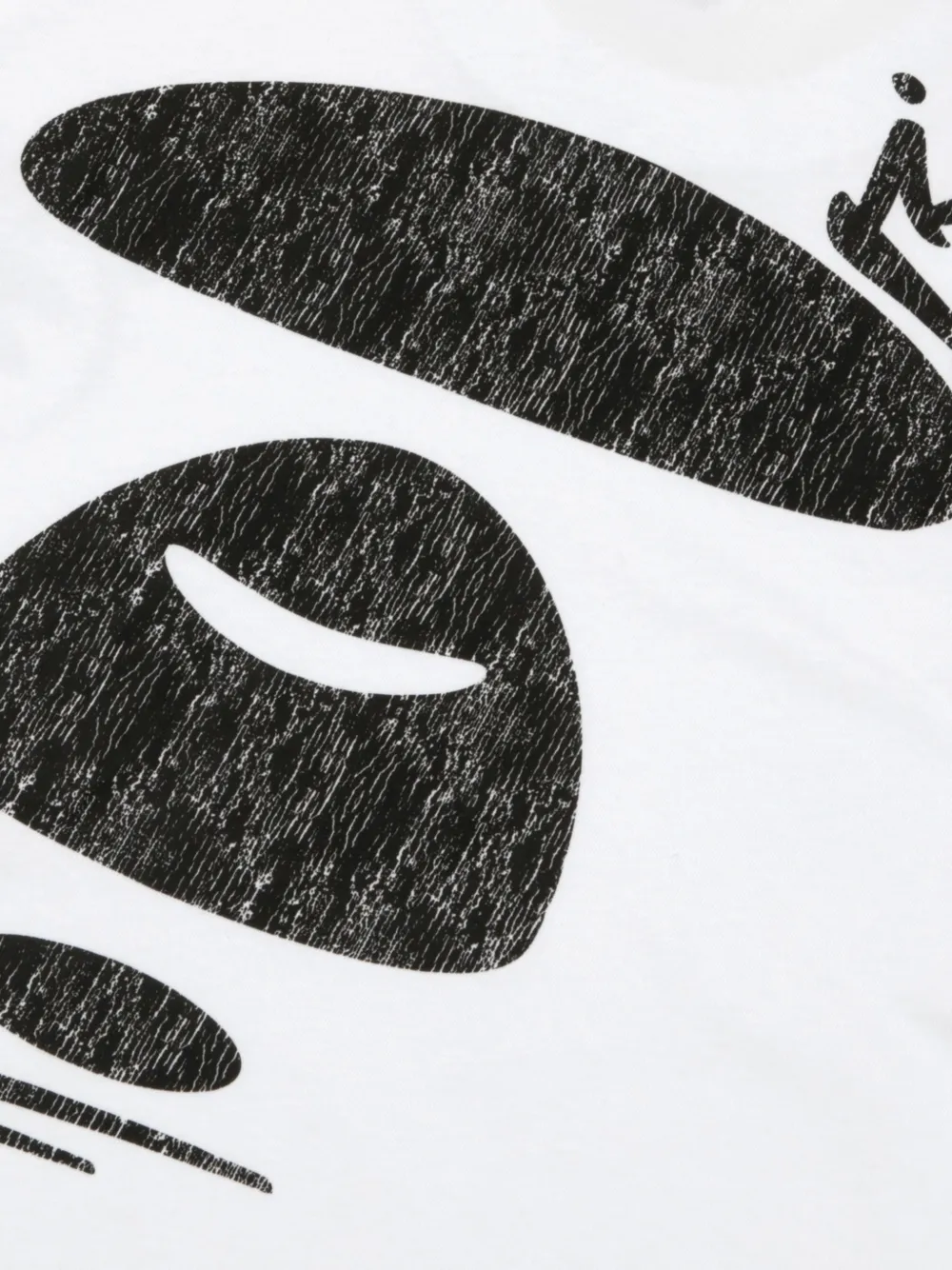 AAPE BY *A BATHING APE T-shirt met Moonface-print Wit