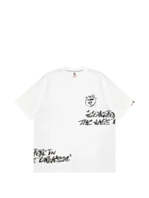AAPE BY *A BATHING APE® playera con estampado Moonface