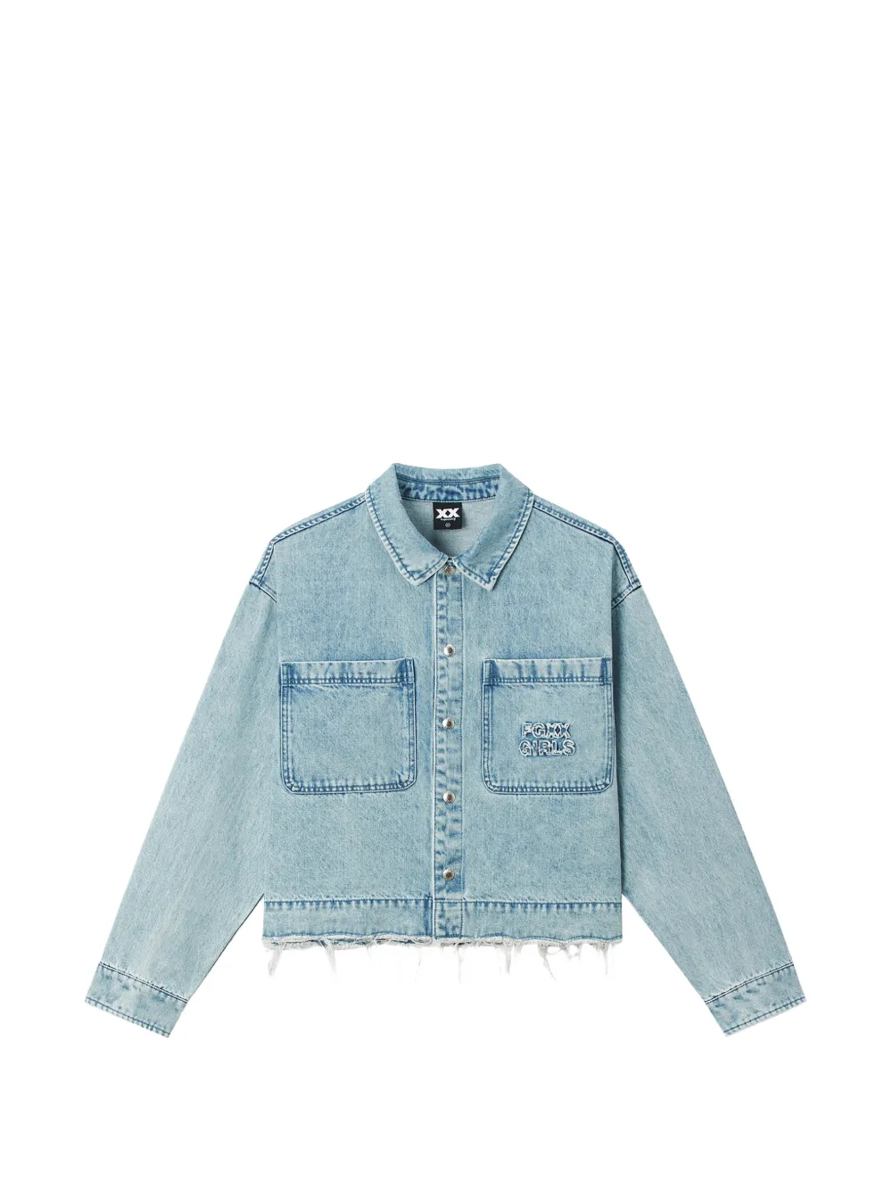 FINGERCROXX raw-cut denim shirt - Blau