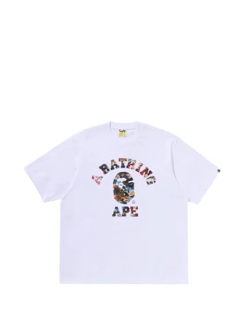 A BATHING APE® hybrid camo college relaxed-fit T-shirt