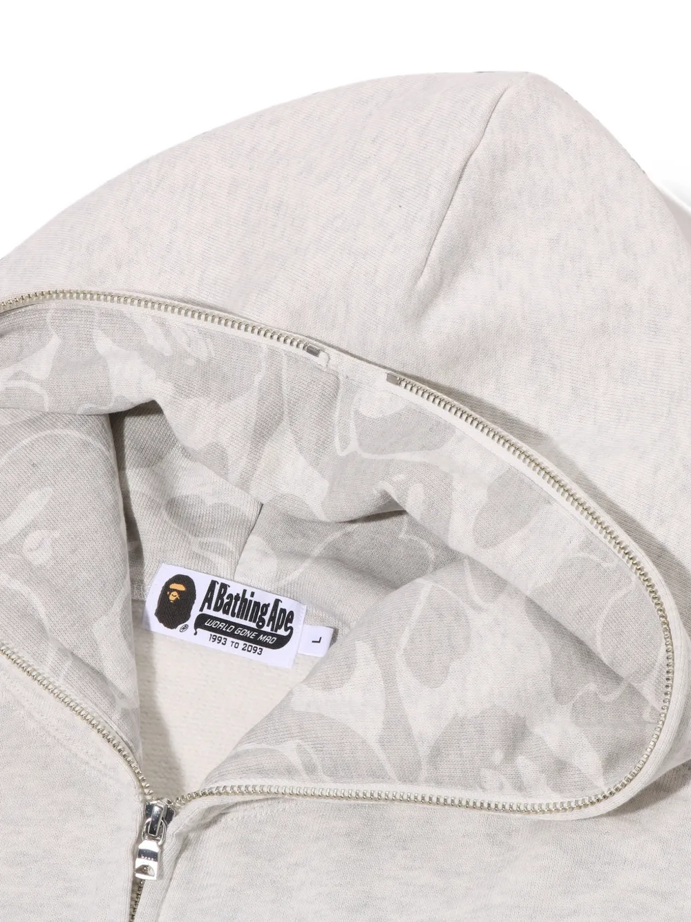 A BATHING APE Hoodie met rits Grijs