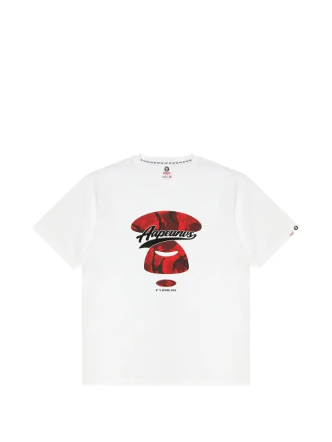 AAPE BY *A BATHING APE® camiseta con motivo militar y logo