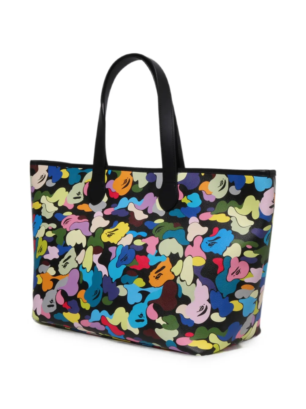 A BATHING APE Shopper met camouflageprint Zwart