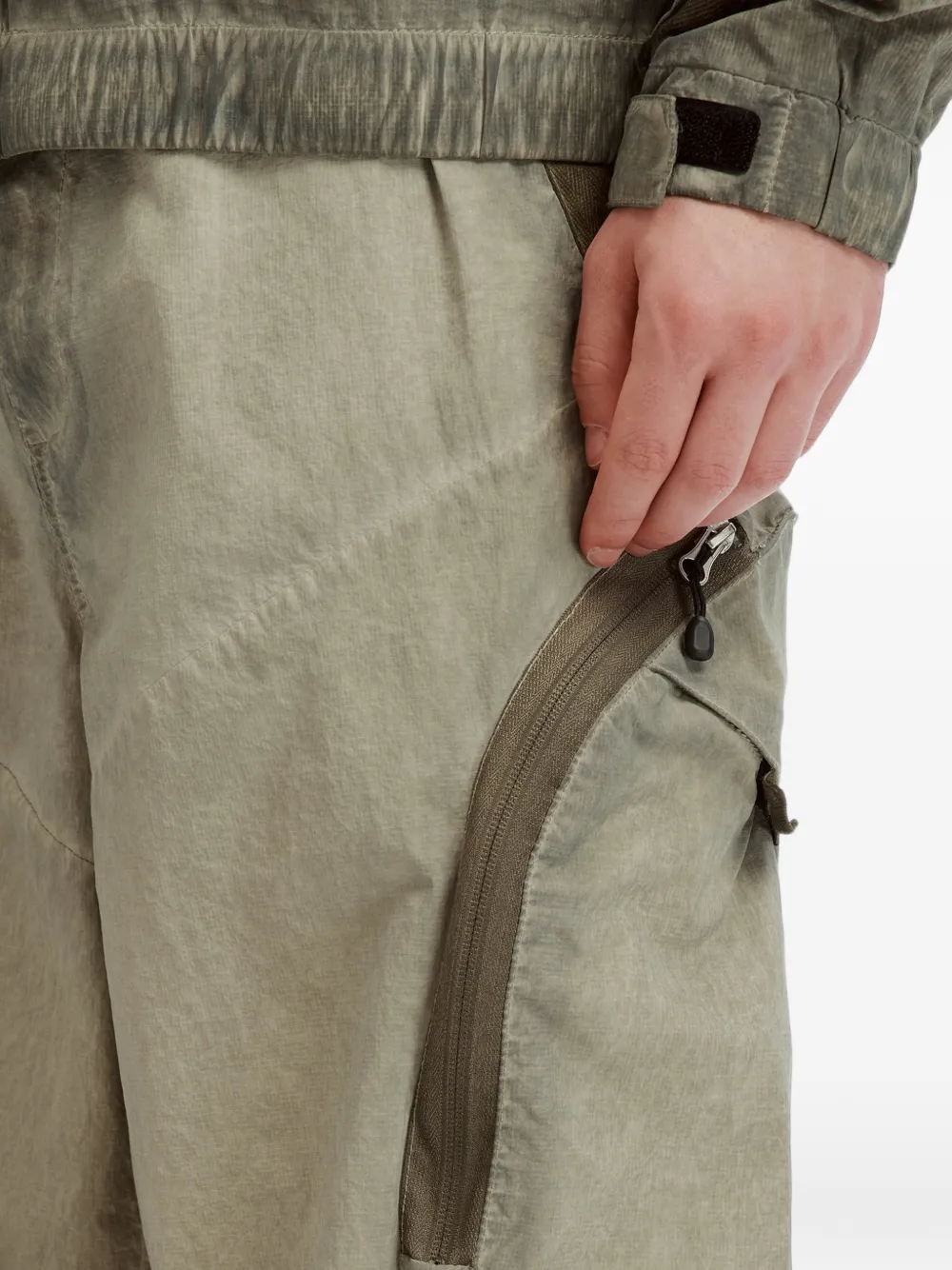 FIVE CM Cargo broek met vlakken Groen