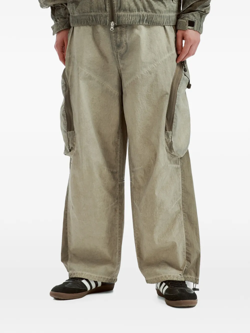 FIVE CM Cargo broek met vlakken Groen