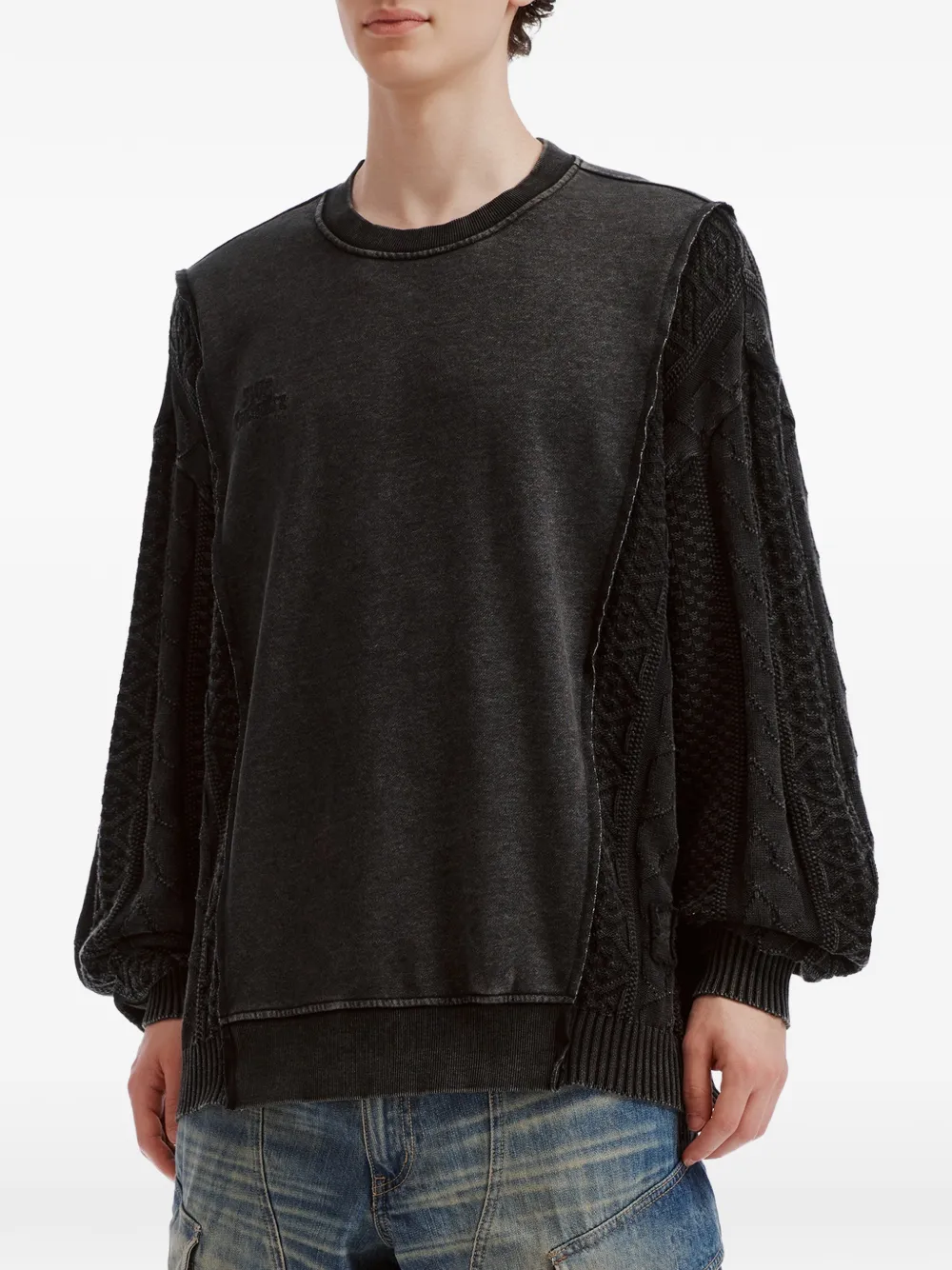 FIVE CM Kabelgebreide sweater Zwart