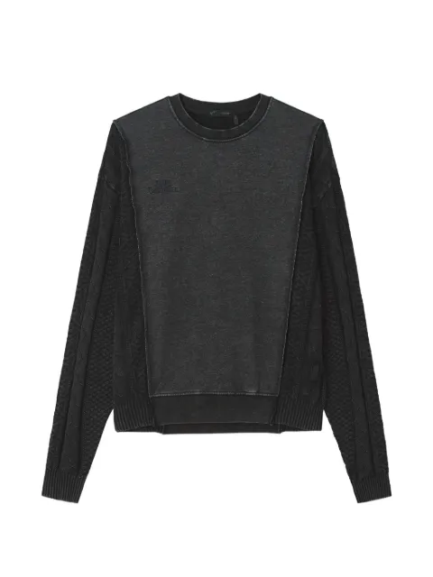 FIVE CM cable-knit panelled sweatshirt