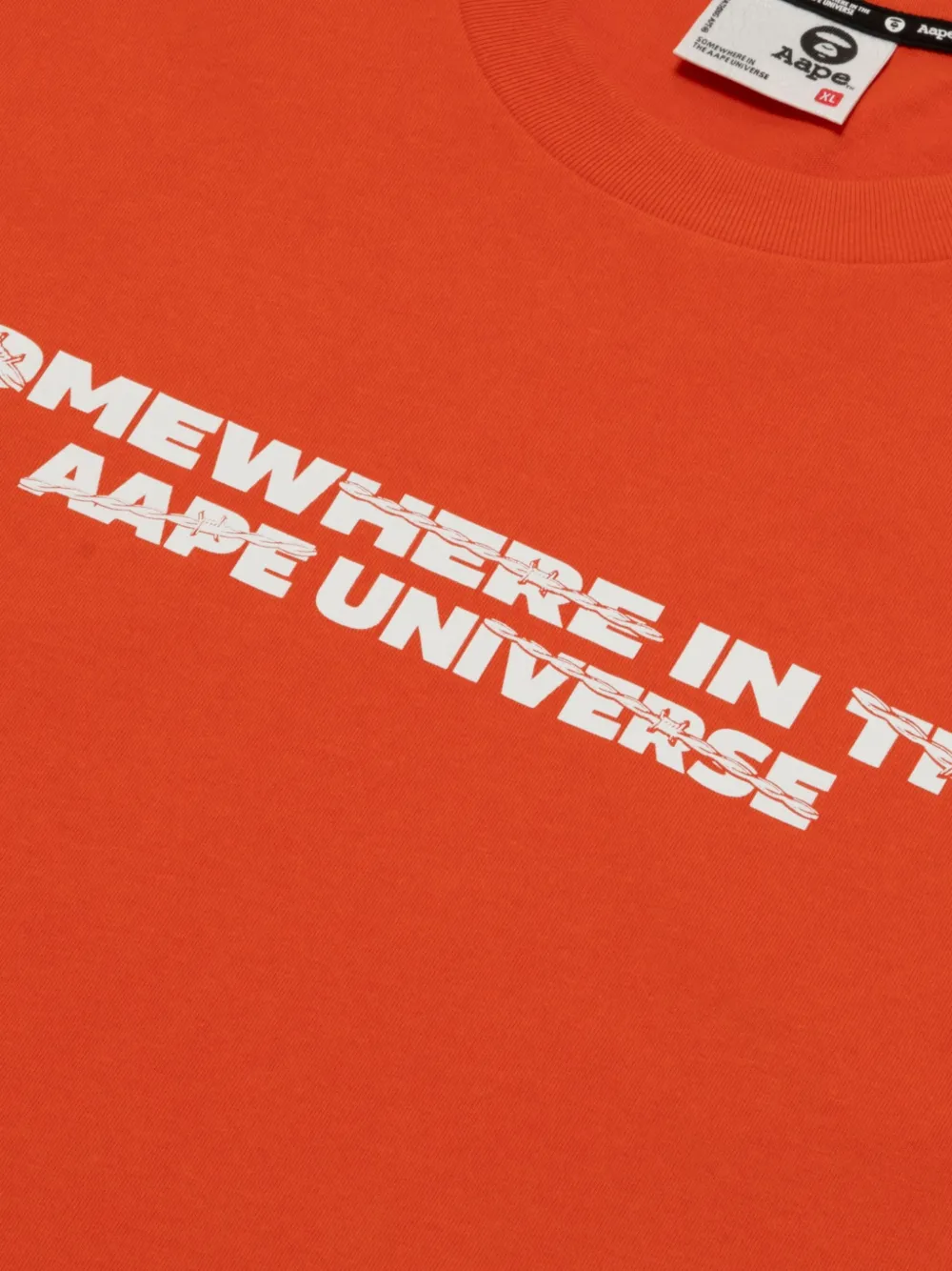AAPE BY *A BATHING APE AAPEUNVS T-shirt met grafische print Oranje