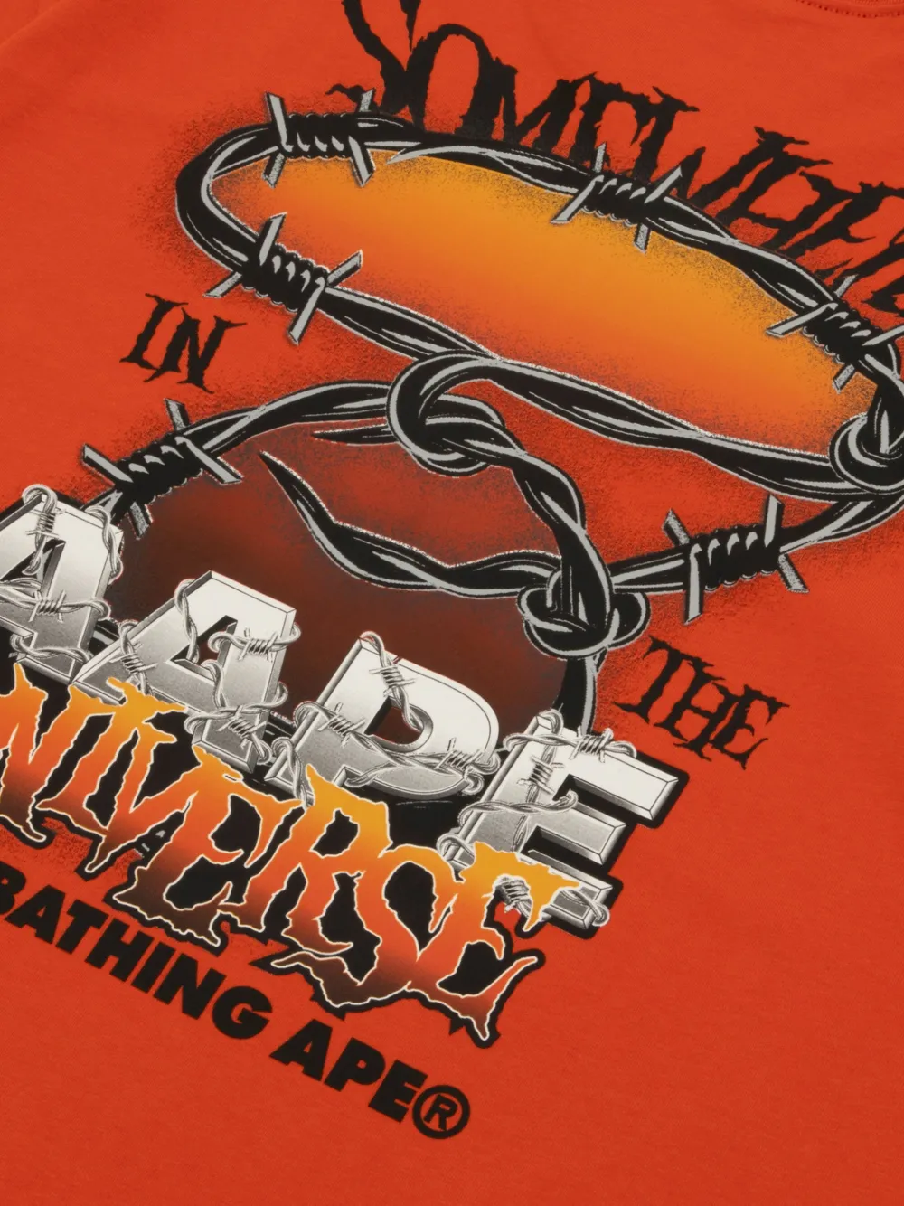 AAPE BY *A BATHING APE AAPEUNVS T-shirt met grafische print Oranje