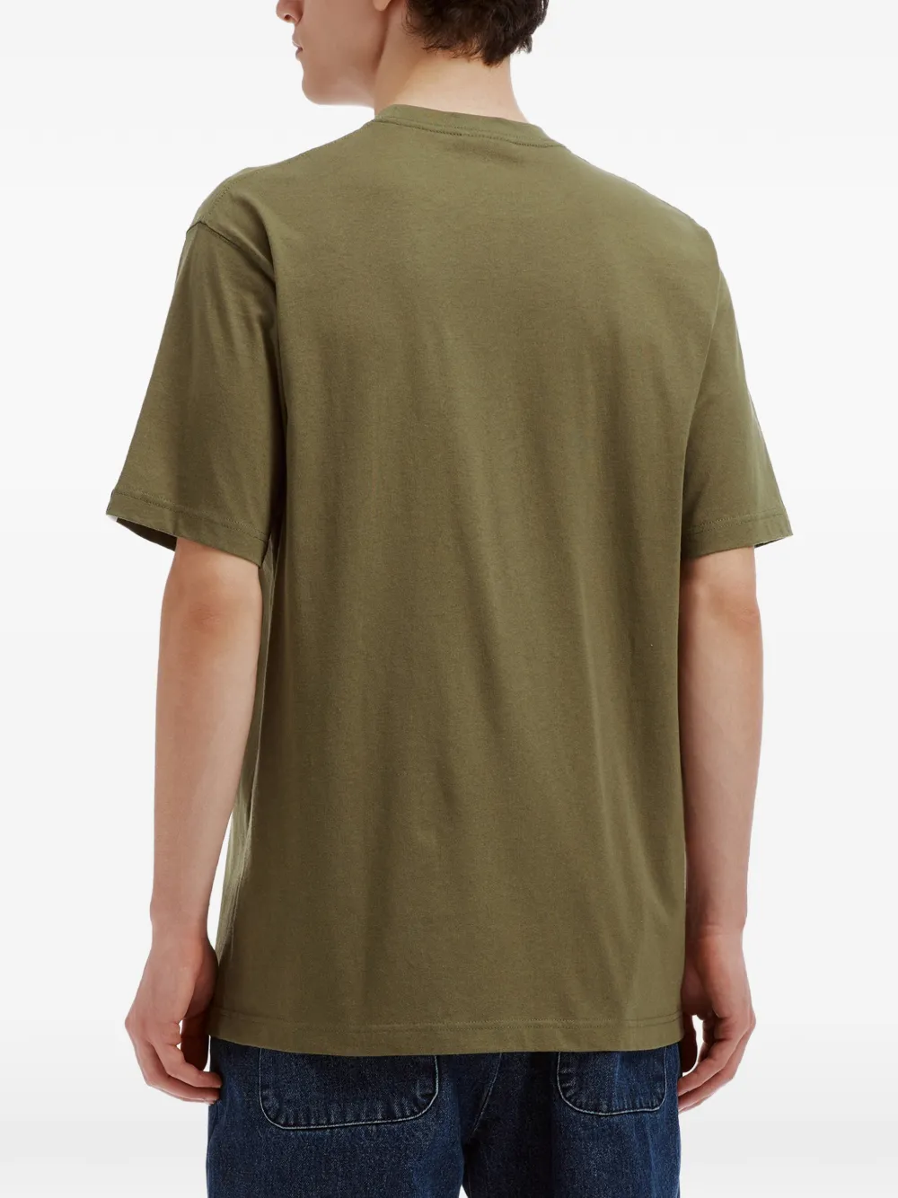 FINGERCROXX Katoenen T-shirt met logopatch Groen