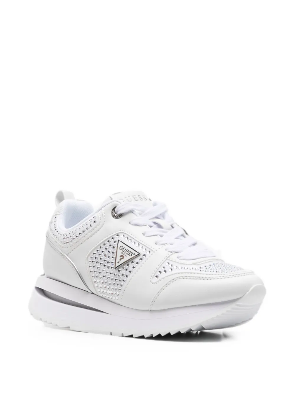GUESS USA crystal-embellished sneakers Wit