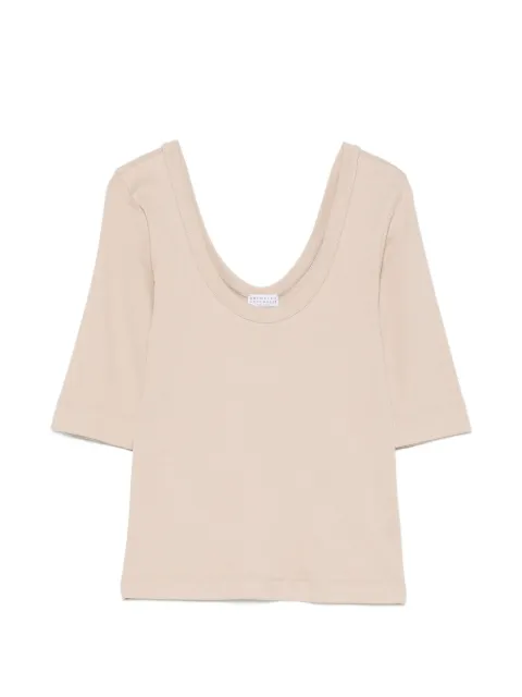 Brunello Cucinelli T-shirt con scollo ampio
