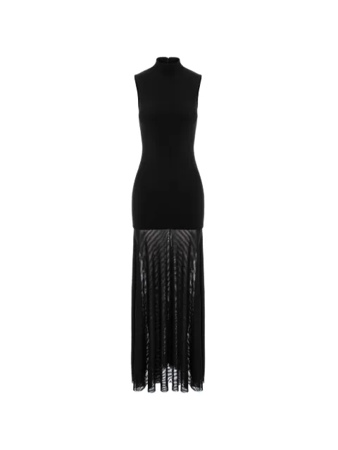 HAMZA Sardinia mesh-panel maxi dress