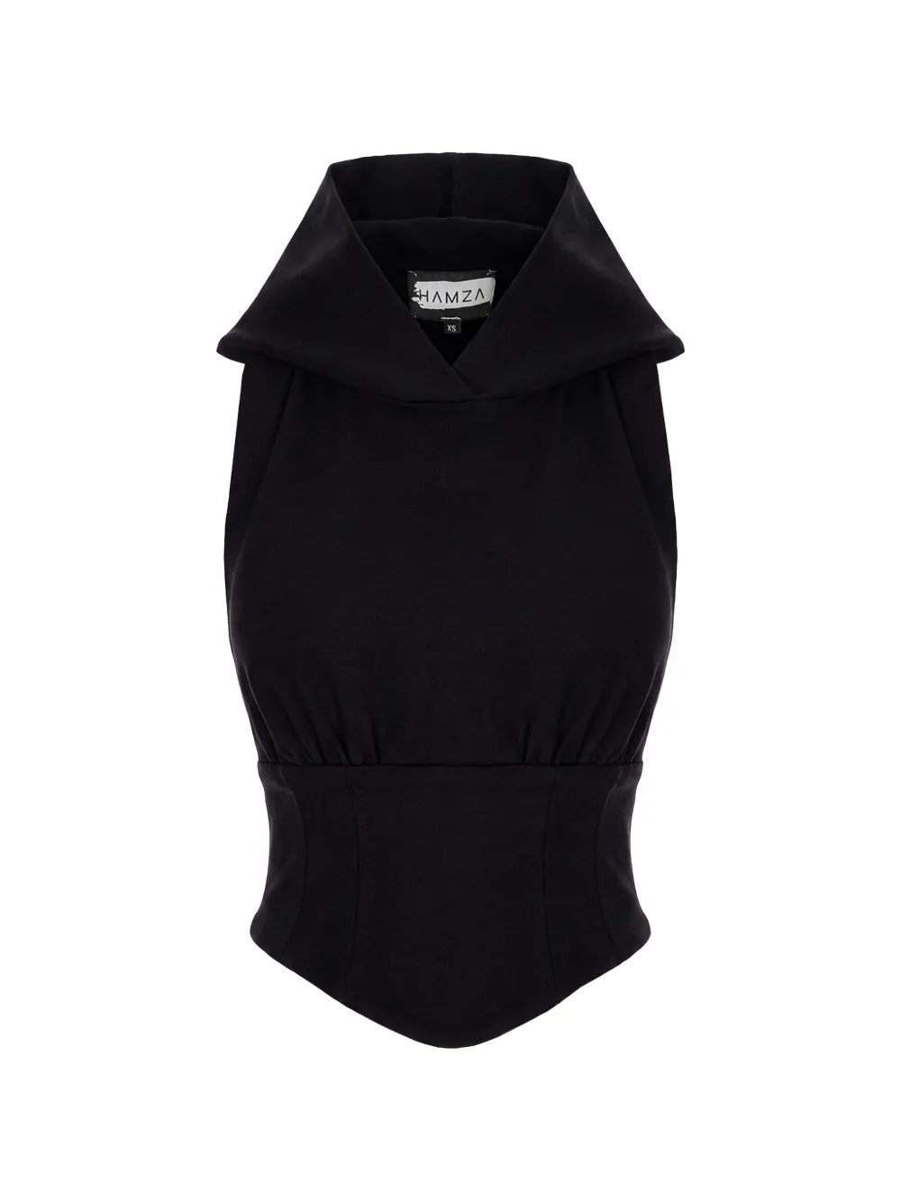 HAMZA Franci hooded top - Nero