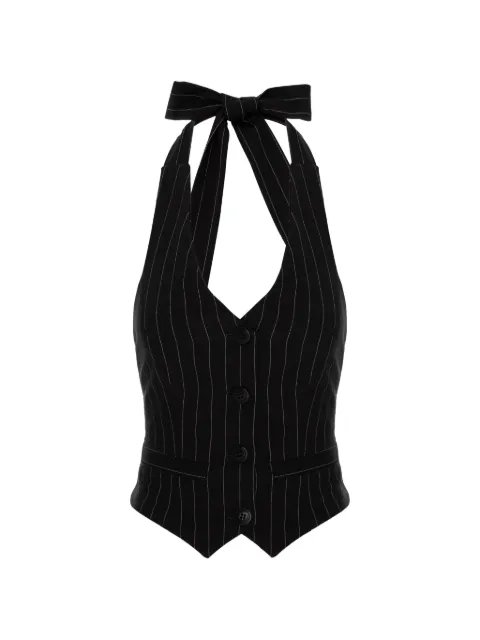 HAMZA Kimi striped halterneck vest