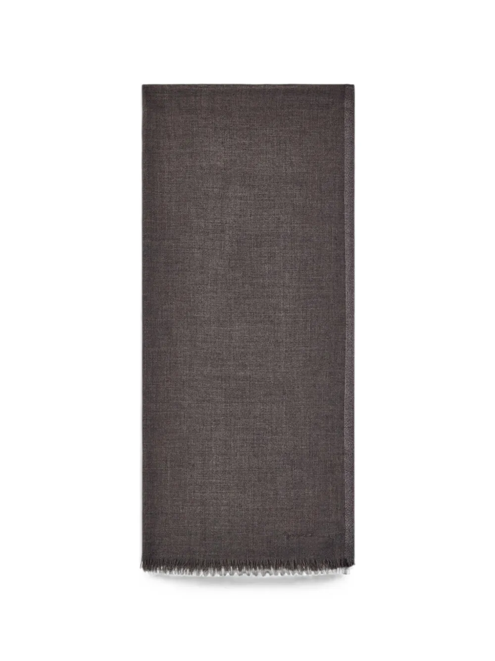 Giorgio Armani herringbone-pattern fringed scarf - Grau