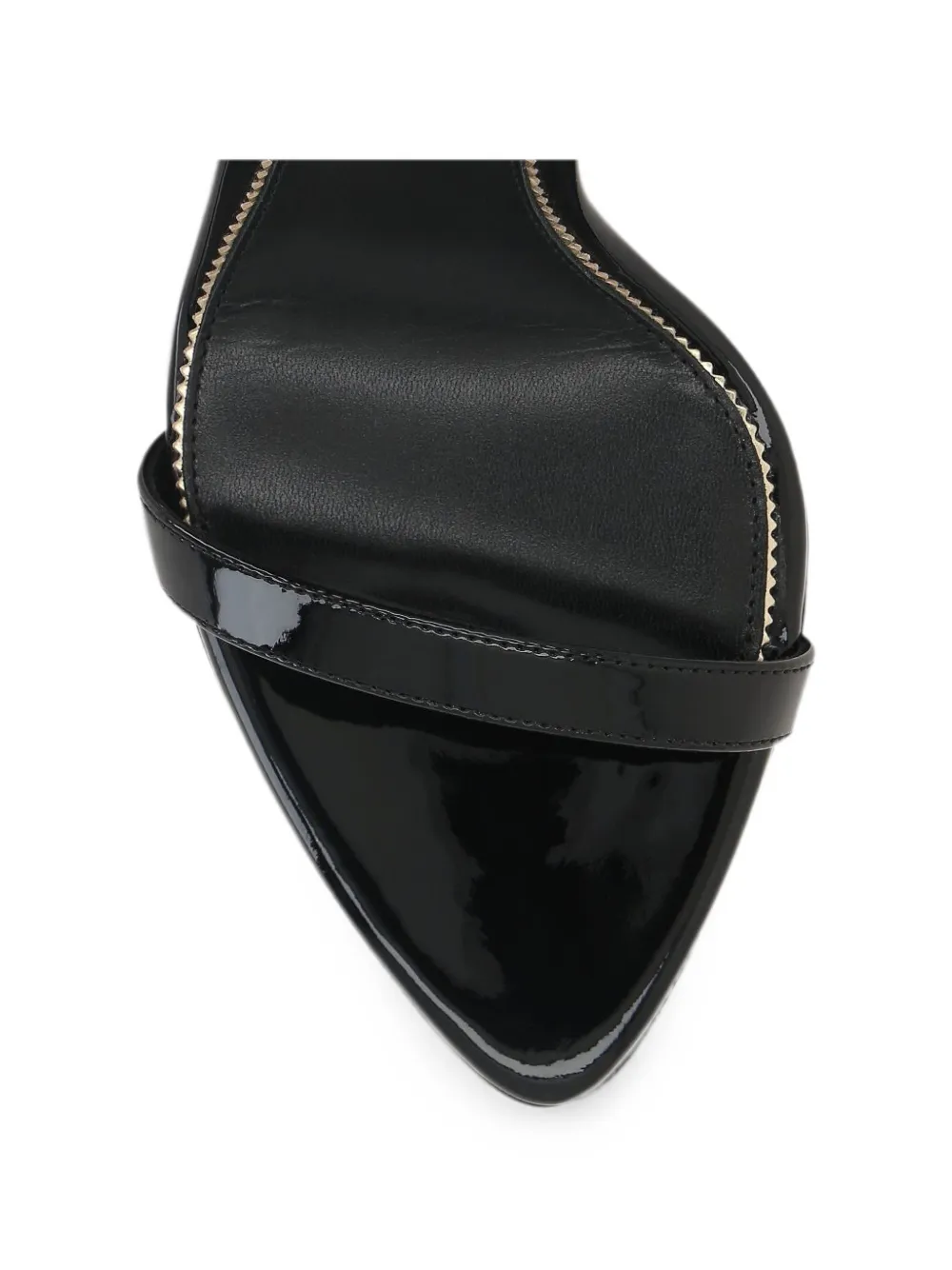 TOM FORD padlock-detail patent-leather sandals Zwart