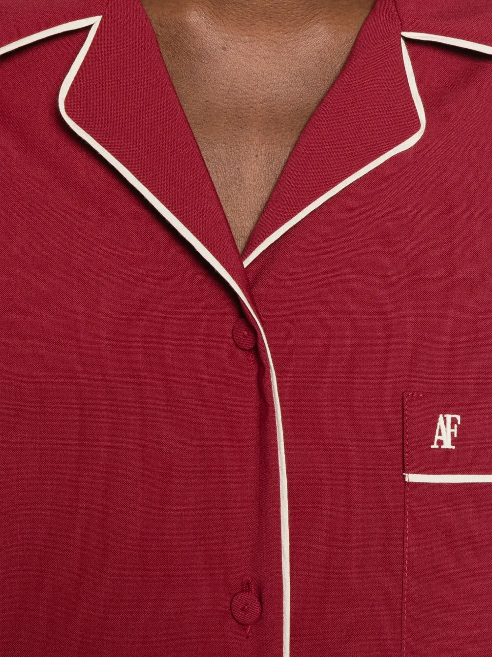 Alberta Ferretti Blouse met contrasterende afwerking Rood