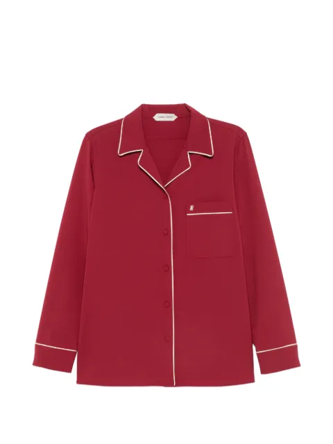 Alberta Ferretti camisa con bolsillo en el pecho y ribete en contraste