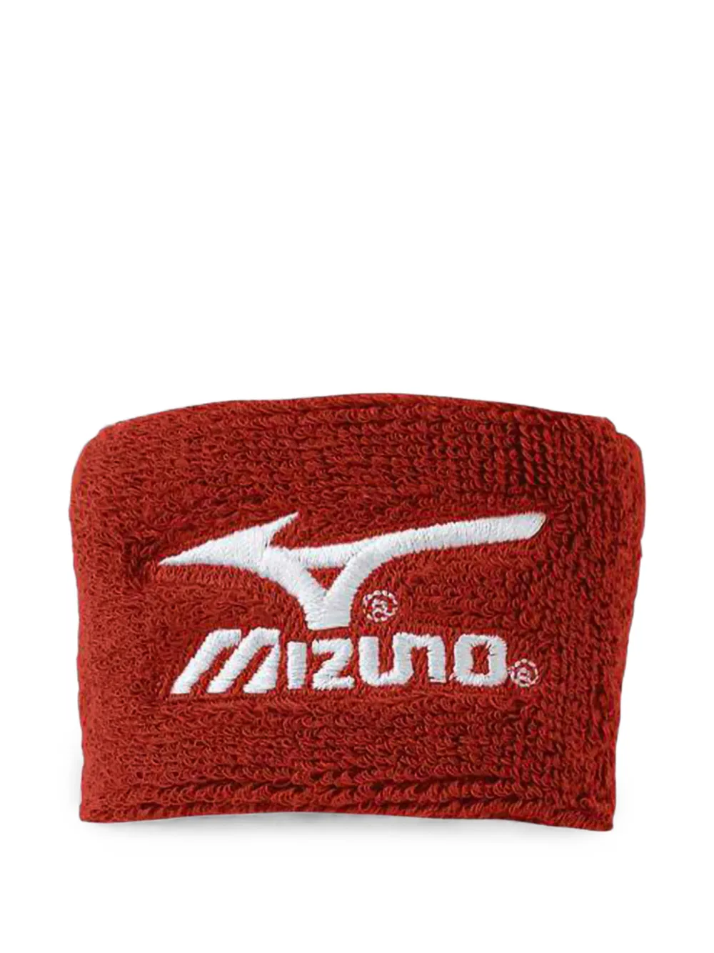 Mizuno logo-embroidered terry wristbands - Rosso