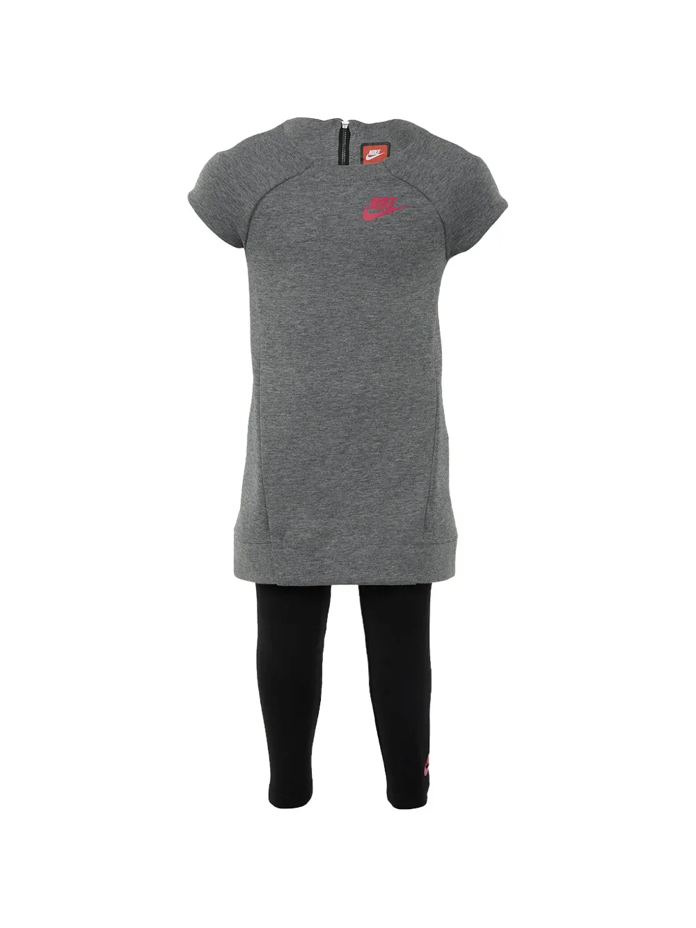 Nike Kids Set T-shirt e leggings in pile - Grigio
