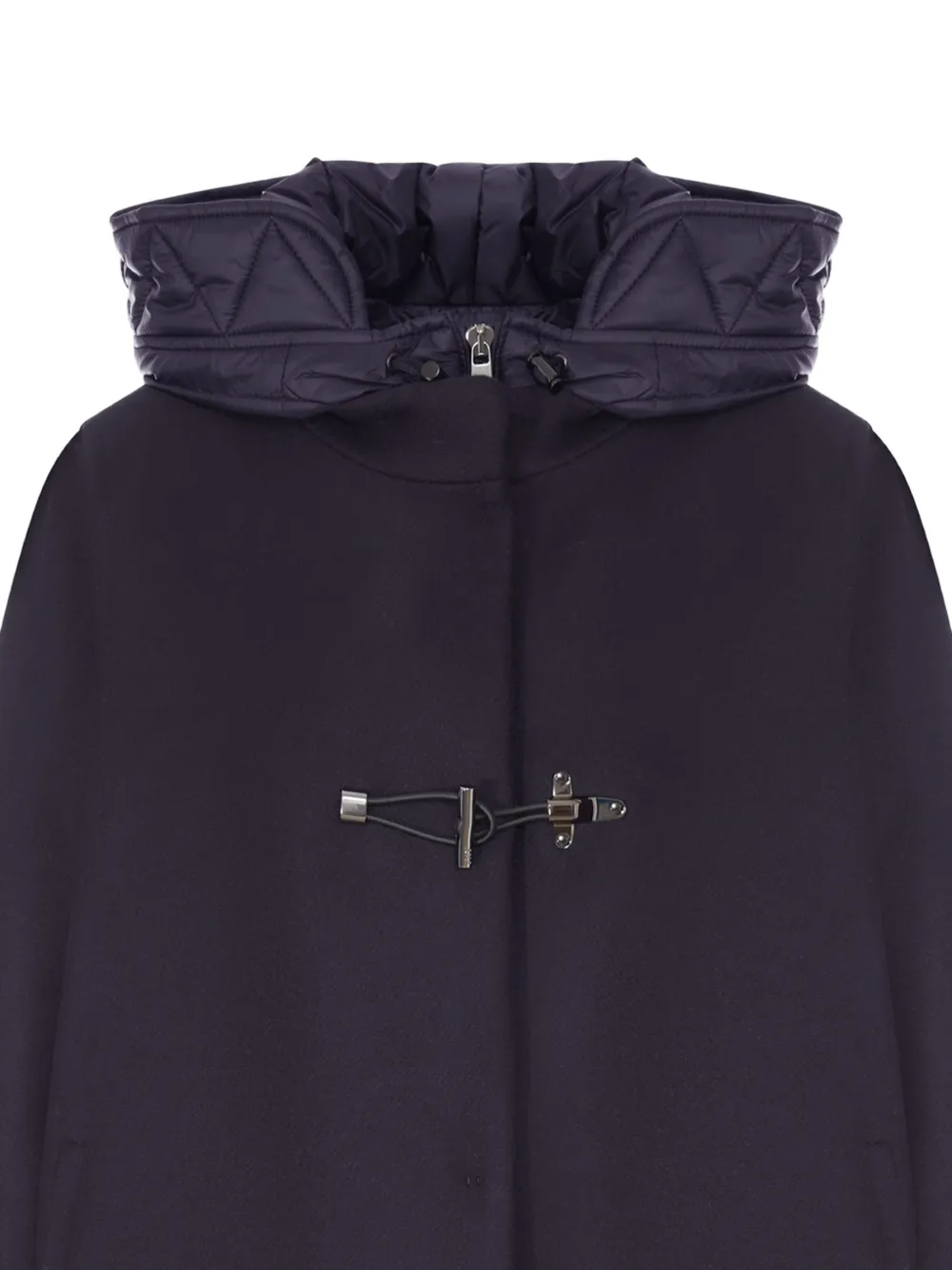 Fay Cape met enkele rij knopen en houtje-touwtje sluiting Blauw