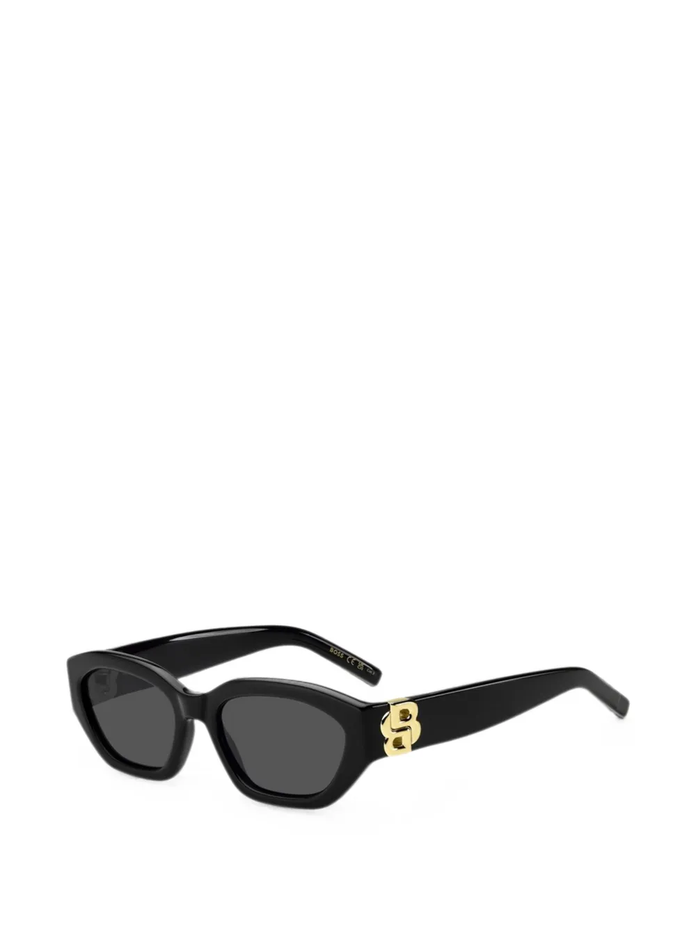 BOSS Zonnebril van zwart acetaat met Double B-monogram