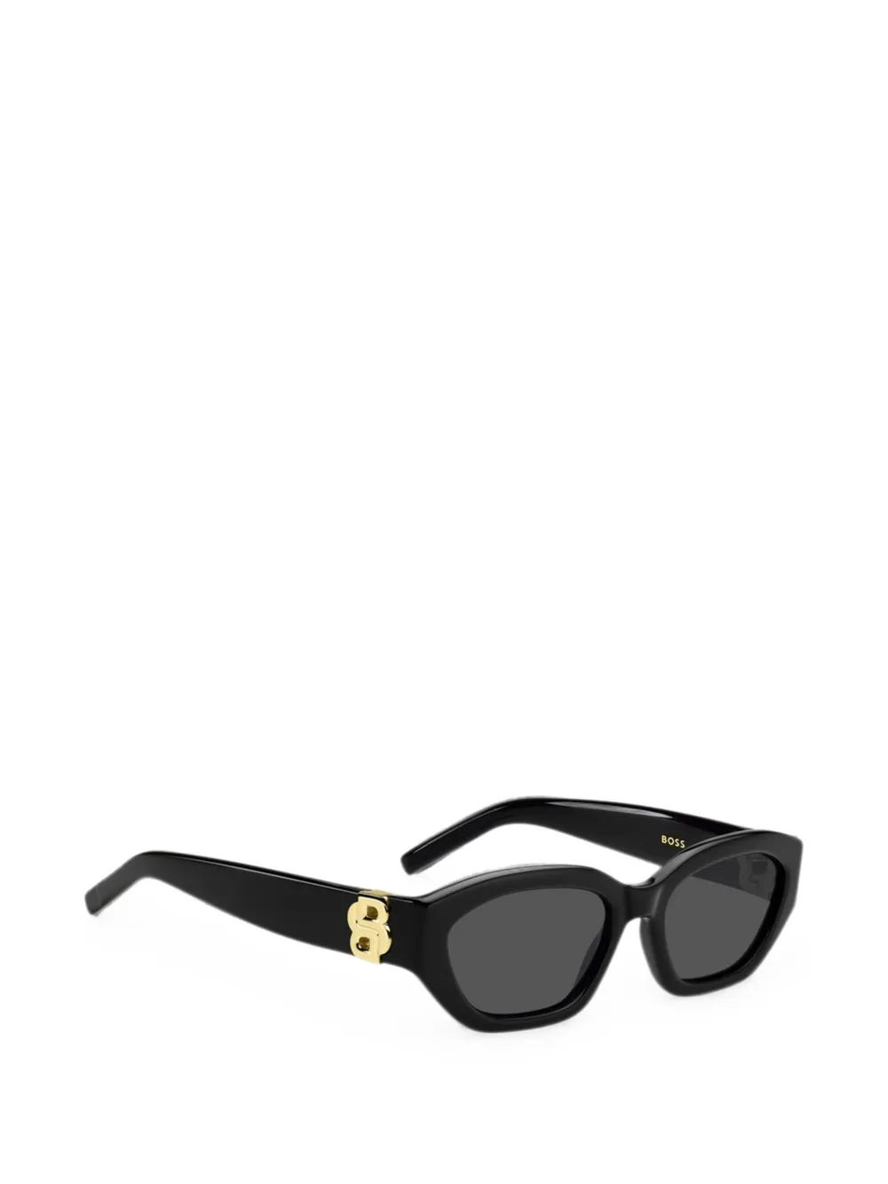 BOSS Zonnebril van zwart acetaat met Double B-monogram