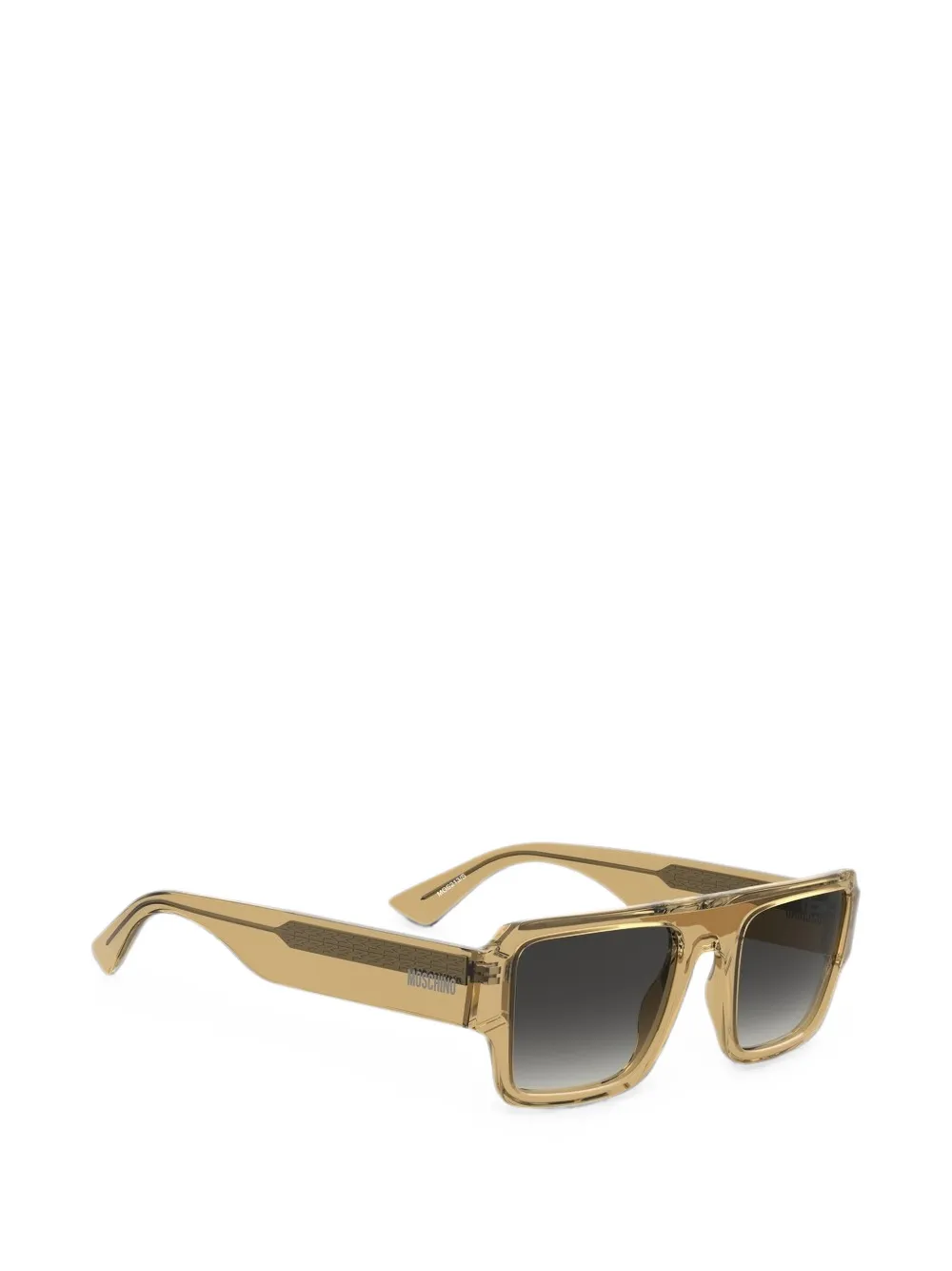 Moschino Zonnebril met vierkant montuur Beige