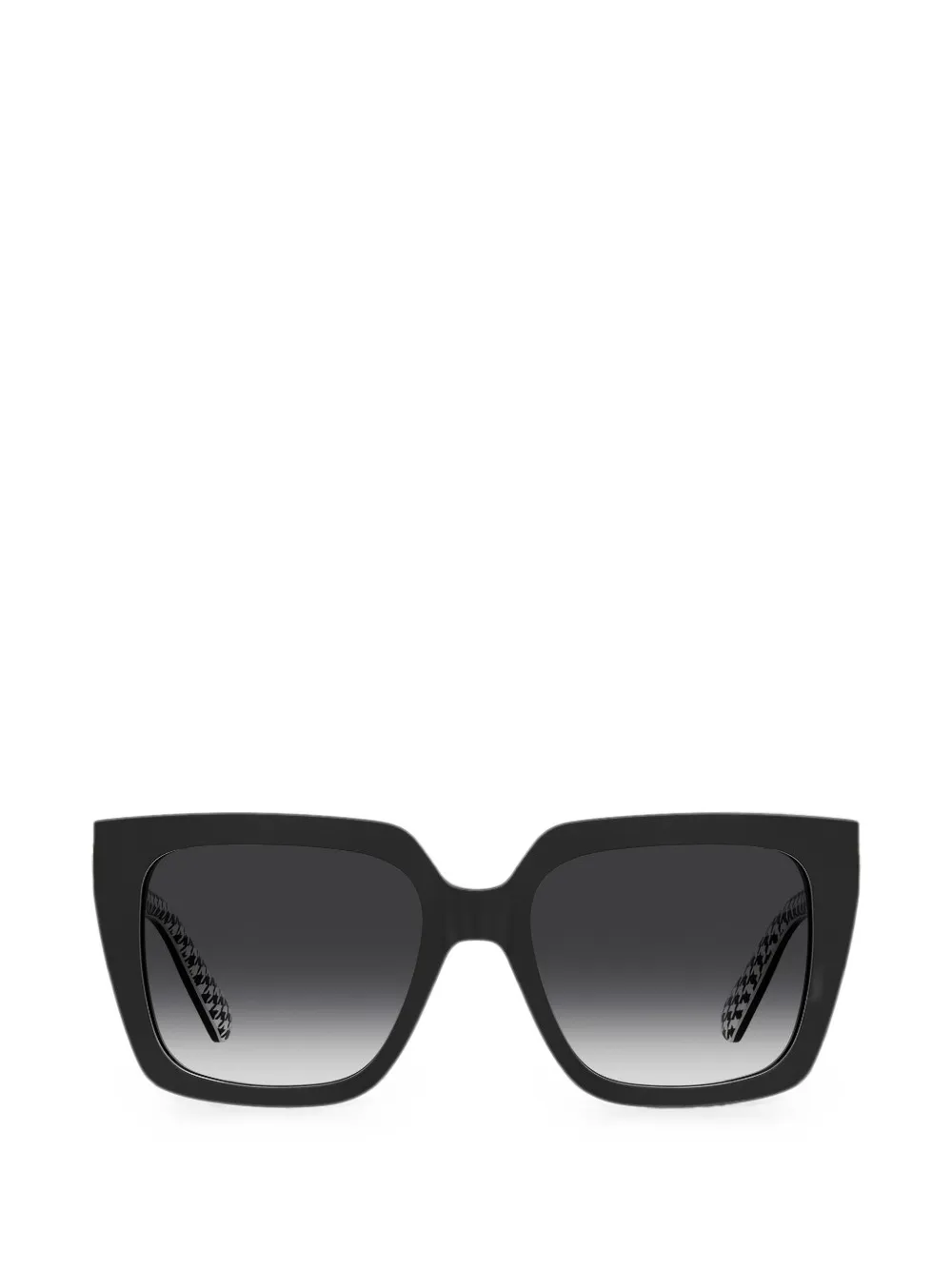 Love Moschino square-frame heart-motif sunglasses - Nero