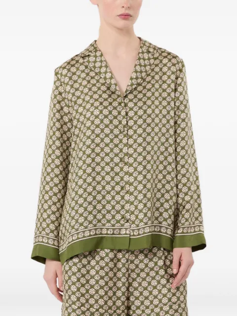 'S Max Mara camisa de seda con estampado geométrico