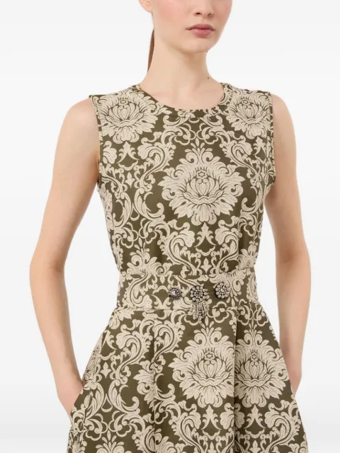 'S Max Mara vestido midi sin mangas con estampado Damask
