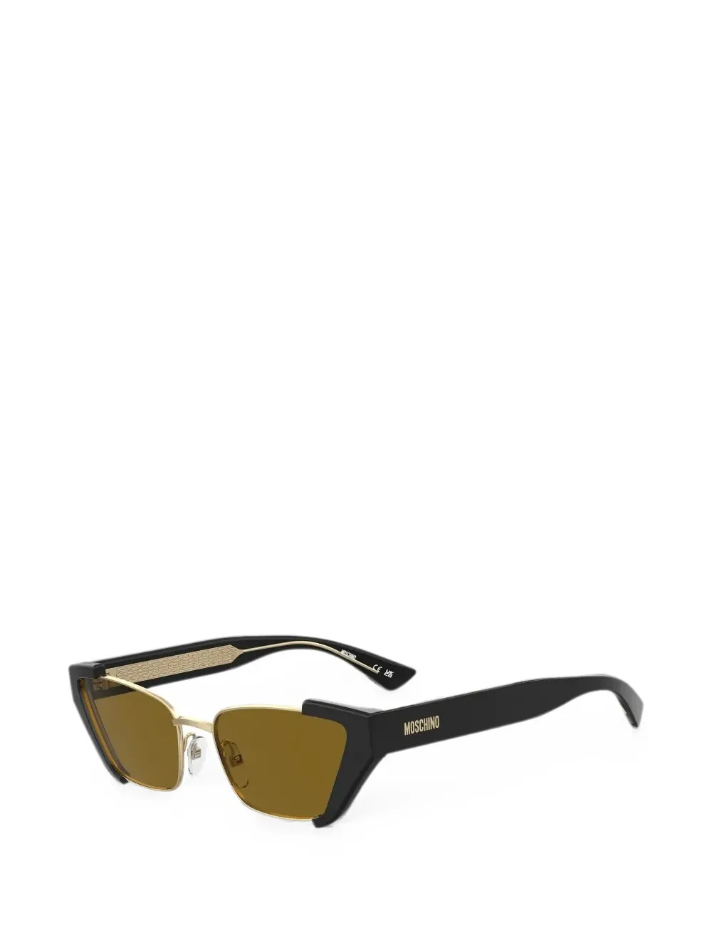 Moschino Eyewear Zonnebril met geometrisch montuur Goud