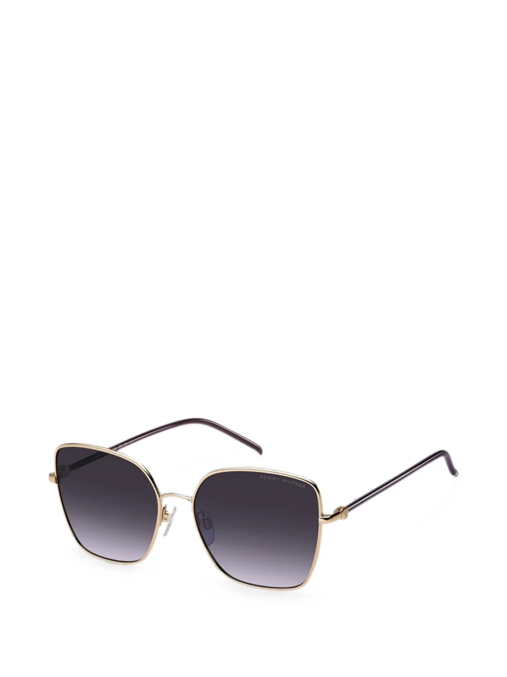 Tommy Hilfiger Zonnebril met cat-eye montuur en monogram Goud
