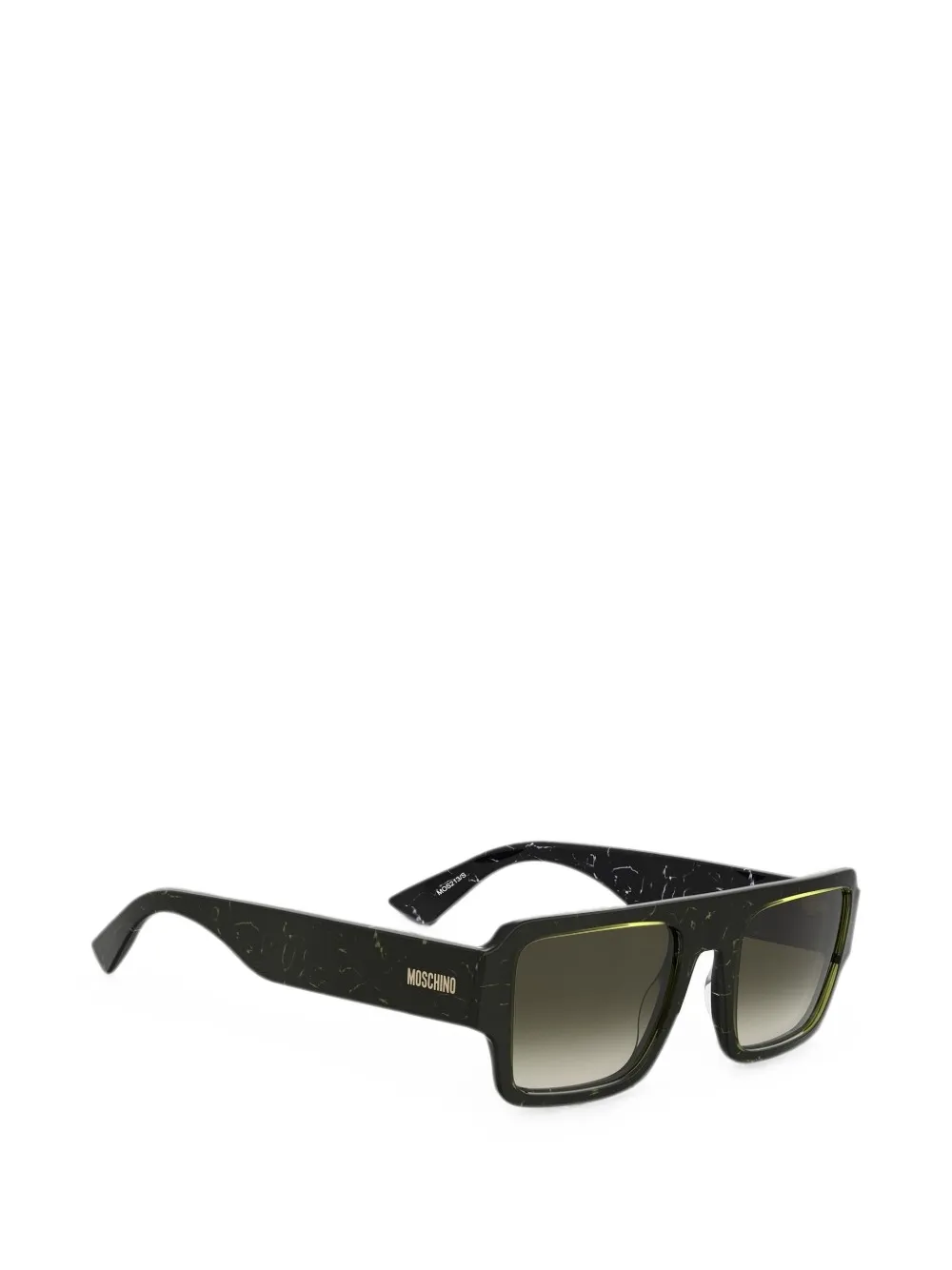 Moschino Eyewear Zonnebril met vierkant montuur en marmer-effect Zwart