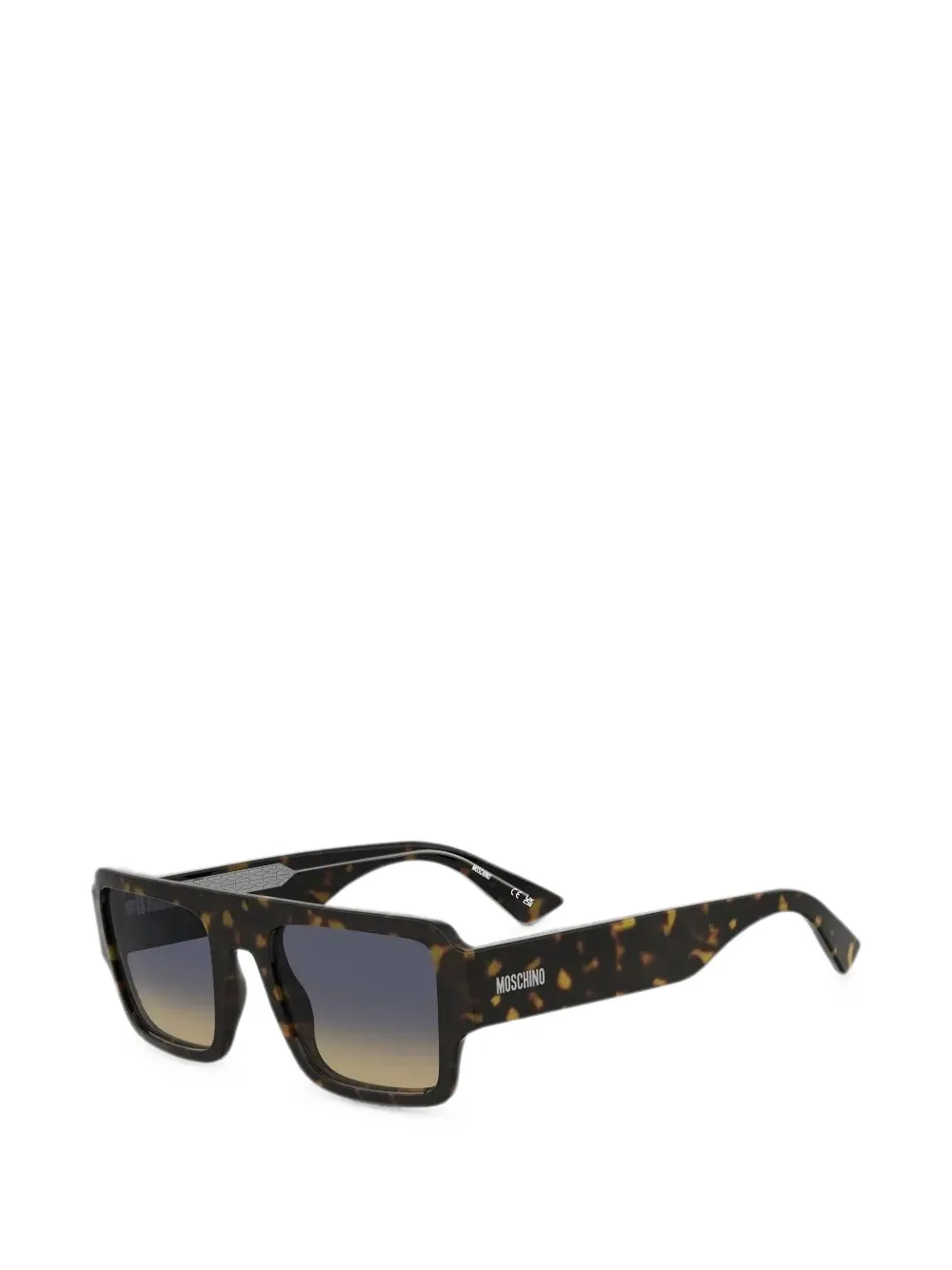 Moschino Zonnebril met vierkant montuur Bruin