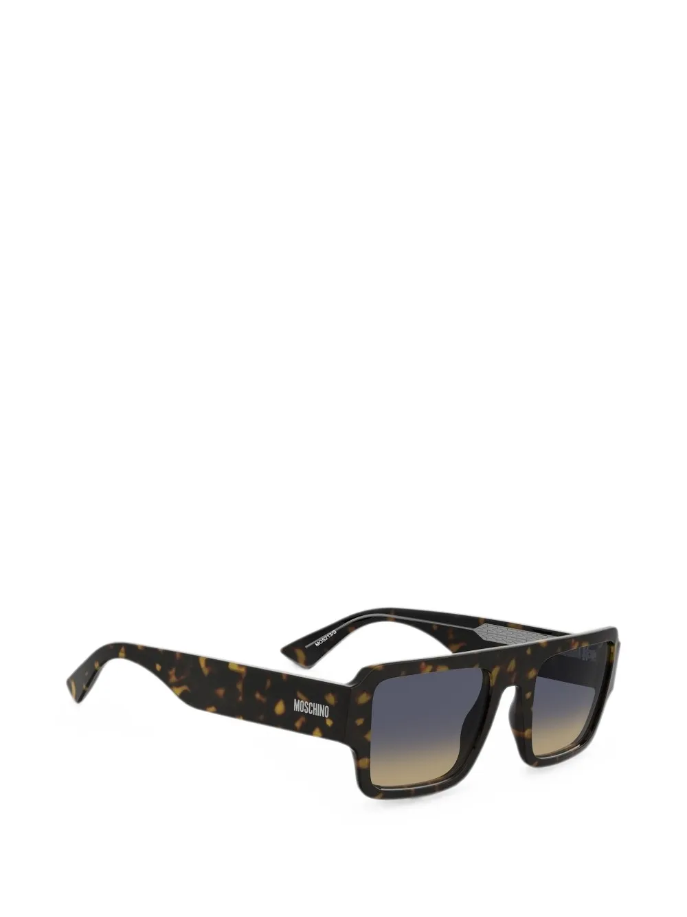 Moschino Zonnebril met vierkant montuur Bruin