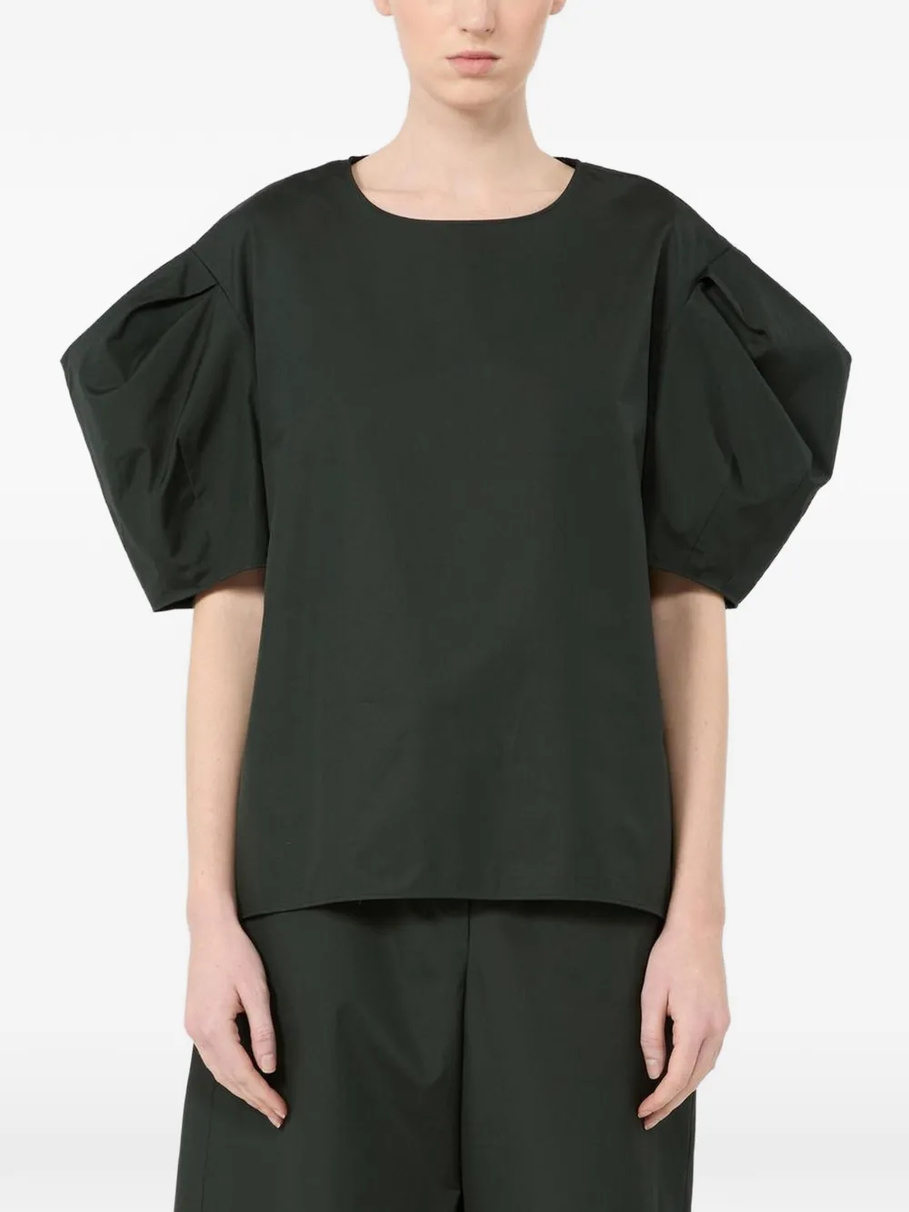 'S Max Mara Sabrina puff-sleeve T-shirt - Verde