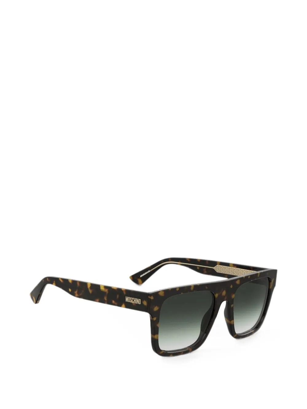 Moschino Eyewear Zonnebril met rechthoekig montuur Bruin
