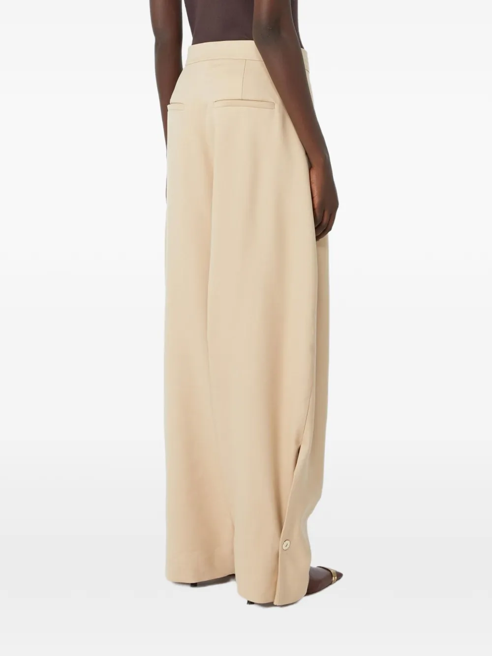 Sportmax Baggy gabardine broek Beige