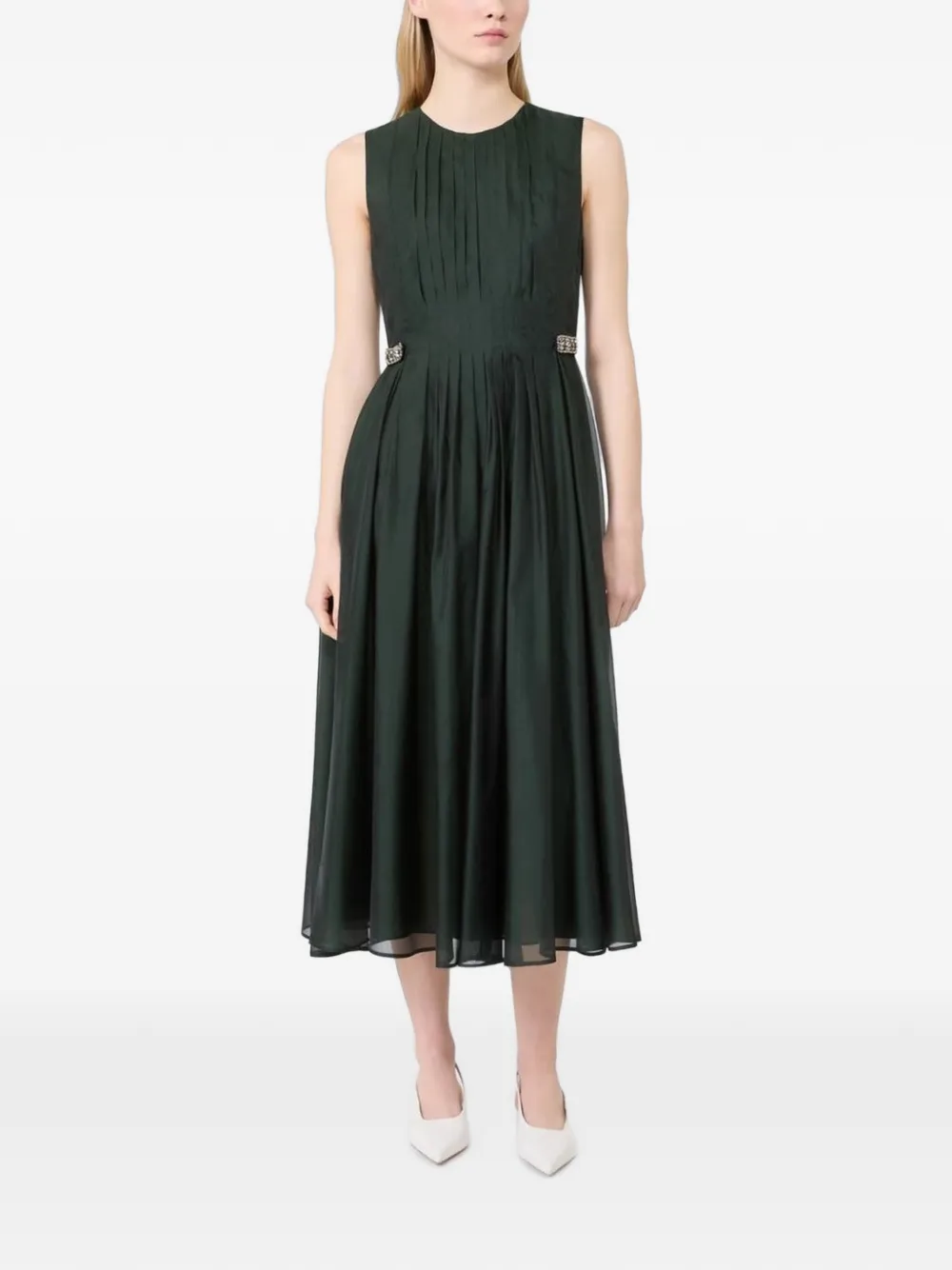 'S Max Mara Midi-jurk verfraaid met kristallen Groen