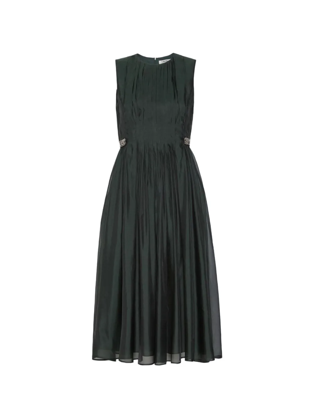 'S Max Mara crystal-embellished pleated midi dress - Verde